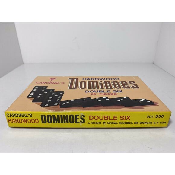 Vintage Cardinal’s Hardwood Double 6 Dominoes 28 Pieces No. 556 - Picture 4 of 7